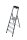 KRAUSE Stehleiter einseitig Securo schwarz 4 Stufen, H: 160,0 cm
