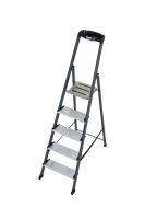 KRAUSE Stehleiter einseitig Securo schwarz 5 Stufen, H:...