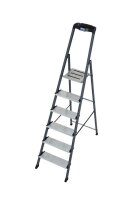 KRAUSE Stehleiter einseitig Securo schwarz 6 Stufen, H:...