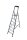 KRAUSE Stehleiter einseitig Securo schwarz 7 Stufen, H: 230,0 cm
