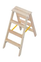 KRAUSE Stehleiter beidseitig Stabilo natur 2x 4 Stufen,...