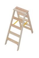 KRAUSE Stehleiter beidseitig Stabilo natur 2x 5 Stufen,...