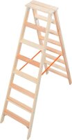 KRAUSE Stehleiter beidseitig Stabilo natur 2x 8 Stufen,...