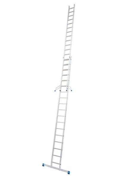 KRAUSE Schiebeleiter Stabilo silber 2x 18 Stufen, H: 525,0 cm