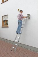 KRAUSE Anlegeleiter Stabilo silber 10 Stufen, H: 270,0 cm