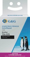 G&G Schriftband ersetzt Brother TZe-335 15558, 12 mm,...