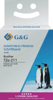 G&G Schriftband ersetzt Brother TZe-211 15200, 6 mm,...