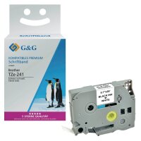 G&G Schriftband ersetzt Brother TZe-241 14954, 18 mm,...