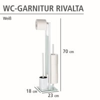 WENKO WC-Garnitur Rivalta weiß Metall, 1 St.