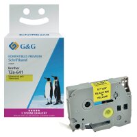 G&G Schriftband ersetzt Brother TZe-641 15560, 18 mm,...