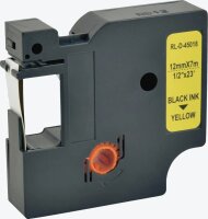 G&G Schriftband D1 ersetzt Dymo 45018 S0720580 15572, 12 mm, schwarz auf gelb, 1 St.