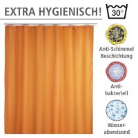 WENKO Duschvorhang orange 180,0 x 200,0 cm