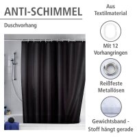 WENKO Duschvorhang schwarz 180,0 x 200,0 cm