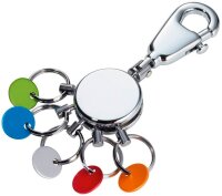 TROIKA® Schlüsselanhänger PATENT/Colour glänzend mehrfarbig