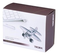 TROIKA® Büroklammerspender STOP-OVER silber