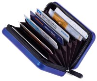 TROIKA® Kreditkartenetui KARTENKOFFER blau 7,0 x 10,5...