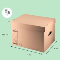 LEITZ Archivboxen 6081 braun 32,5 x 44,0 x 28,0 cm, 10 St.