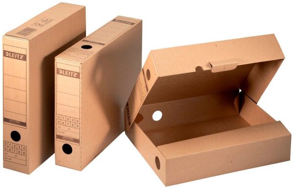 LEITZ Archivboxen 6084 braun 7,0 x 26,5 x 32,5 cm, 10 St.
