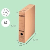 LEITZ Archivboxen 6084 braun 7,0 x 26,5 x 32,5 cm, 10 St.