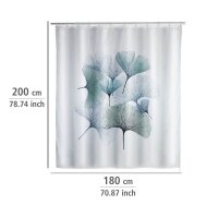 WENKO Duschvorhang Ginkgo 180,0 x 200,0 cm