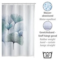 WENKO Duschvorhang Ginkgo 180,0 x 200,0 cm