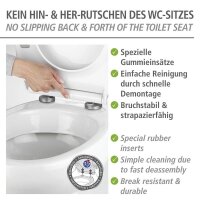 WENKO WC-Sitz mit Absenkautomatik Pusteblumen weiß, 1 St.