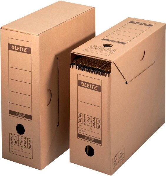 LEITZ Archivboxen braun 12,0 x 32,5 x 27,5 cm, 10 St.