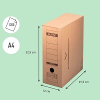 LEITZ Archivboxen braun 12,0 x 32,5 x 27,5 cm, 10 St.