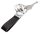 TROIKA® Schlüsselanhänger KEY-CLICK schwarz
