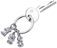 TROIKA® Schlüsselanhänger THREE MONKEYS silber