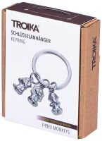 TROIKA® Schlüsselanhänger THREE MONKEYS silber