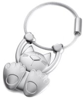 TROIKA® Schlüsselanhänger TABBY silber