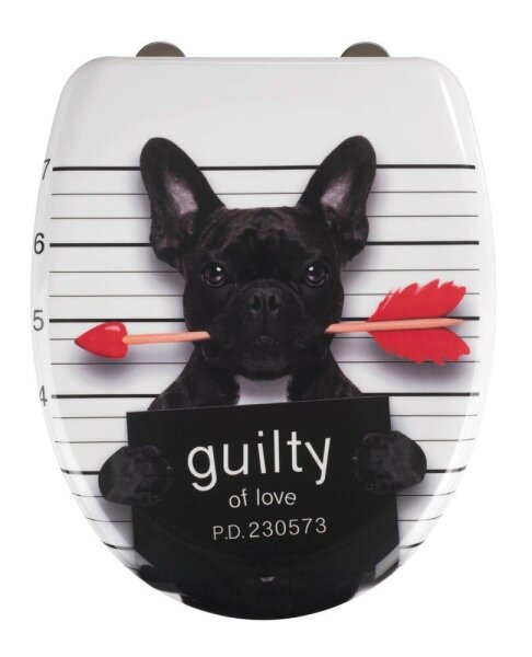 WENKO WC-Sitz mit Absenkautomatik Guilty Dog weiß, 1 St.