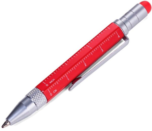 TROIKA® Kugelschreiber LILIPUT TOOL PEN rot, Schreibfarbe: schwarz, 1 St.