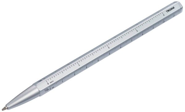 TROIKA® Kugelschreiber CONSTRUCTION BASIC silber, Schreibfarbe: schwarz, 1 St.