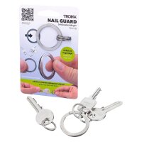 TROIKA® Schlüsselanhänger NAIL GUARD silber