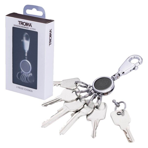 TROIKA® Schlüsselanhänger BLACK VISION schwarz