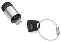 TROIKA® ECO CHARGE LED Taschenlampe silber 5,8 cm, 1 St.