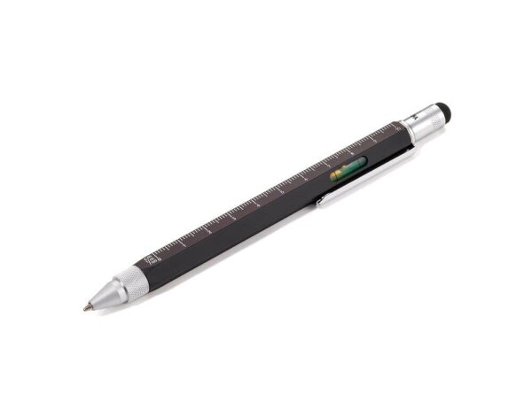 TROIKA® Kugelschreiber CONSTRUCTION schwarz/silber, Schreibfarbe: schwarz, 1 St.