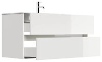 POSSEIK Waschbecken mit Unterschrank LIMES 120 weiß glanz 120,0 x 46,5 x 58,5 cm