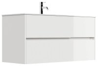 POSSEIK Waschbecken mit Unterschrank LIMES 120 weiß glanz 120,0 x 46,5 x 58,5 cm