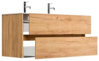 POSSEIK Waschbecken mit Unterschrank LIMES 120 eiche gold 120,0 x 46,5 x 58,5 cm