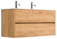 POSSEIK Waschbecken mit Unterschrank LIMES 120 eiche gold 120,0 x 46,5 x 58,5 cm