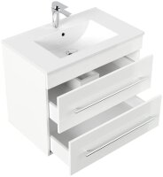 POSSEIK Waschbecken mit Unterschrank ARTEMIS 750 weiß glanz 61,5 x 46,5 x 55,6 cm