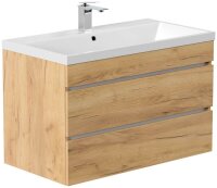 POSSEIK Waschbecken mit Unterschrank FELLINI 90 eiche...