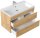 POSSEIK Waschbecken mit Unterschrank FELLINI 90 eiche gold 90,0 x 48,0 x 58,4 cm