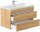 POSSEIK Waschbecken mit Unterschrank FELLINI 90 eiche gold 90,0 x 48,0 x 58,4 cm