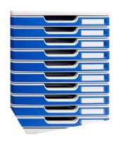Exacompta Schubladenbox Modulo  blau 302003D, DIN A4 mit...