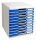 Exacompta Schubladenbox Modulo  blau 302003D, DIN A4 mit 10 Schubladen, 1 St.