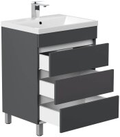 POSSEIK Waschbecken mit Unterschrank FELLINI 70 grafit...